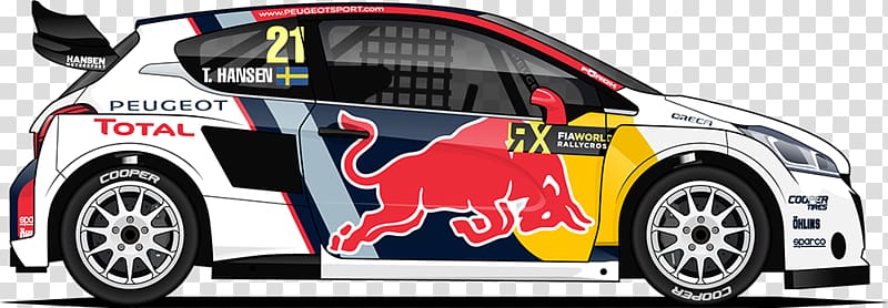World Rally Championship World Rally Car Peugeot 208 FIA World Rallycross Championship, car transparent background PNG clipart