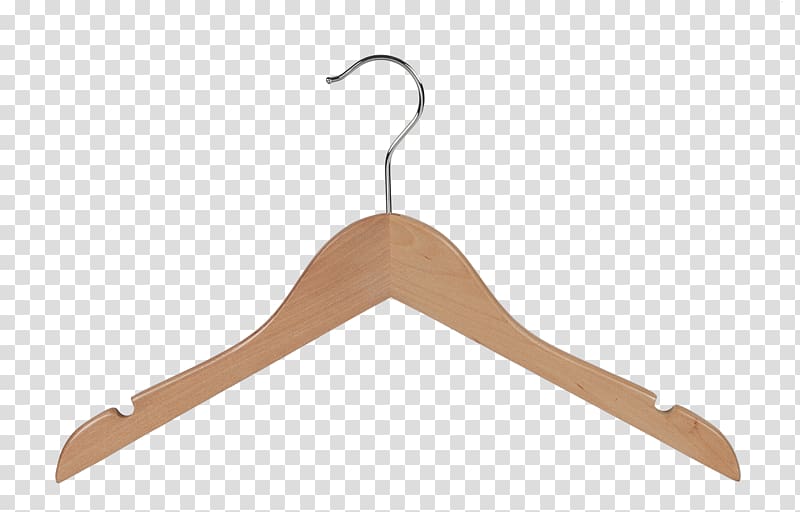 Clothes hanger Clothing Wood Coat Top, wooden hanging transparent background PNG clipart