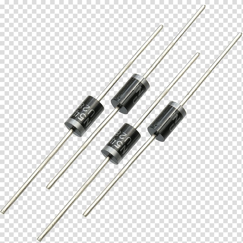 1N400x general-purpose diodes Schottky diode Zener diode Electronic component, Diode transparent background PNG clipart