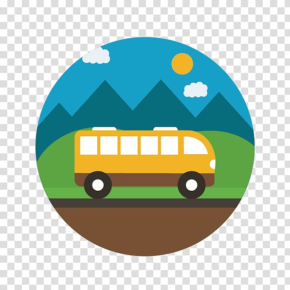 Car Vehicle Icon, Cartoon Bus transparent background PNG clipart