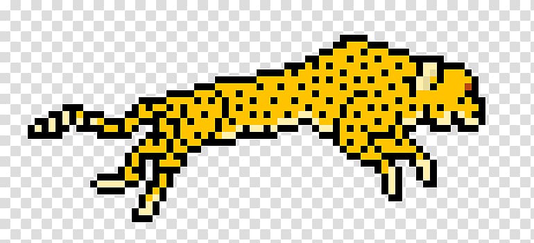 Cheetah Minecraft Pixel art, Leopard skin transparent background PNG clipart