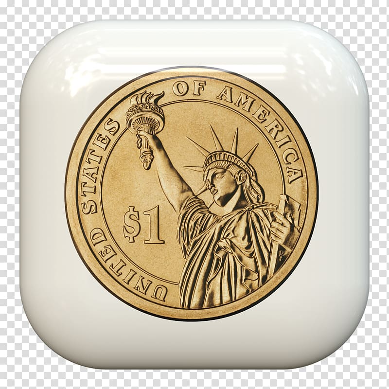 United States Dollar Dollar coin Presidential $1 Coin Program, Ceramic gold transparent background PNG clipart