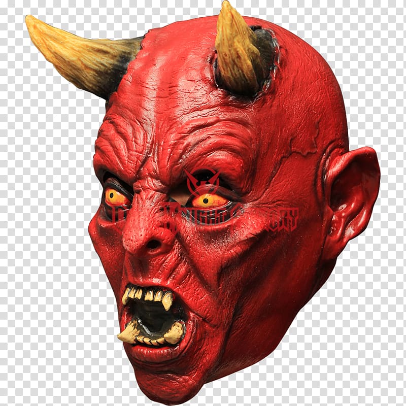 Lucifer Latex mask Devil Satan, Devil transparent background PNG clipart