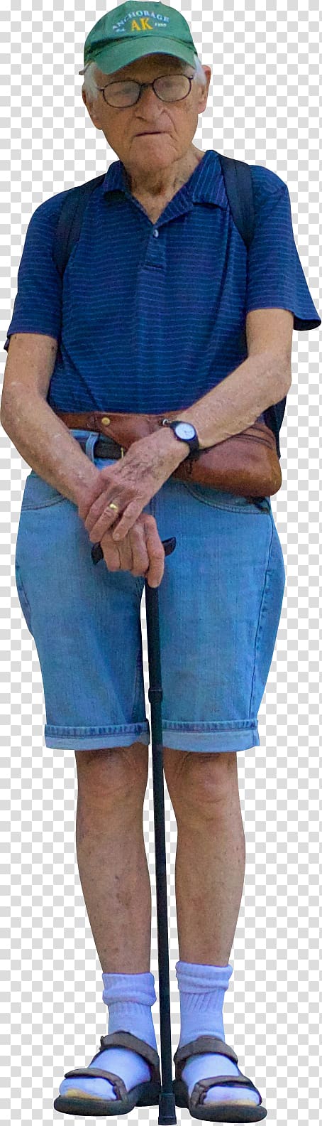 Adobe shop Shoulder Scape GIMP Hat, elderly man standing transparent background PNG clipart