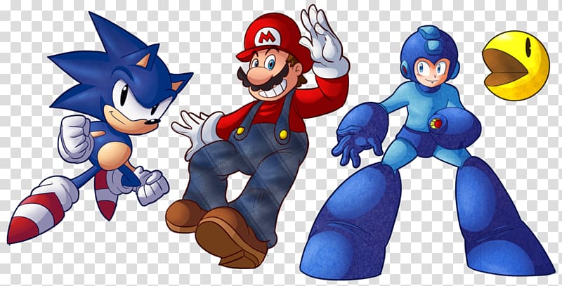 Sonic the Hedgehog Super Mario Bros. Pac-Man Kirby, game character transparent background PNG clipart