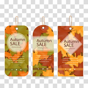 Autumn Leaf Euclidean , Autumn leaf decoration tag transparent background PNG clipart thumbnail
