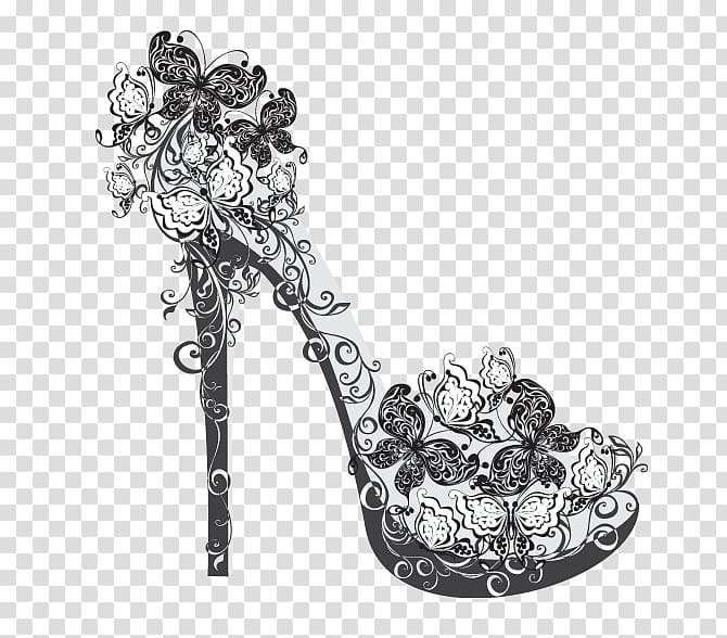 Shoe High-heeled footwear Greeting card Birthday, Creative high-heeled shoes transparent background PNG clipart