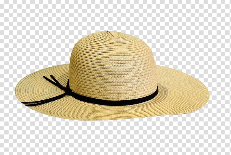 beige straw hat, Summer Hat transparent background PNG clipart