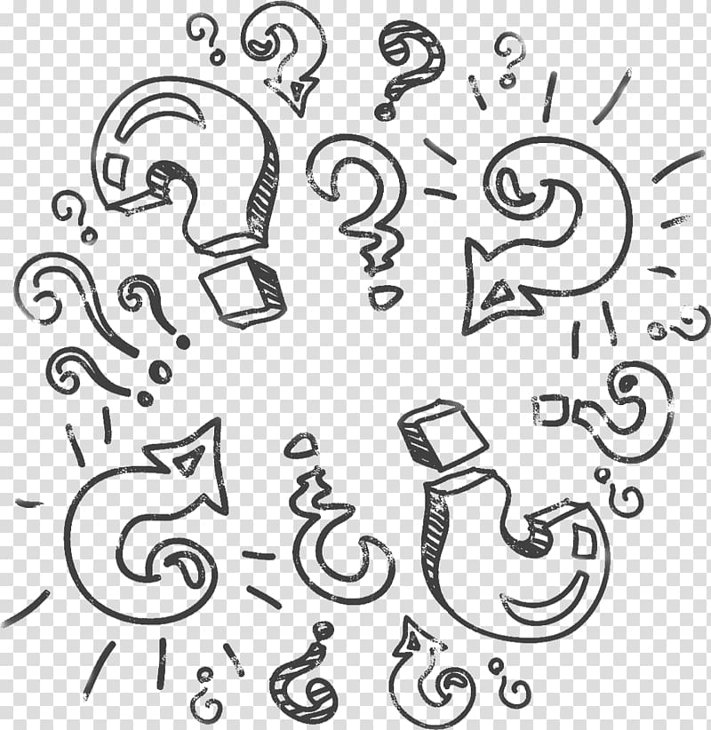 Question mark Drawing, interrogation point transparent background PNG clipart