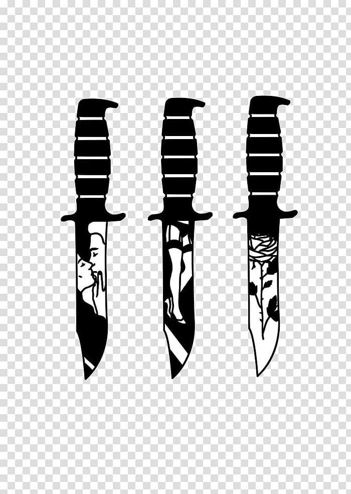 Knife Tattoo Flash Blade Design, knife transparent background PNG clipart