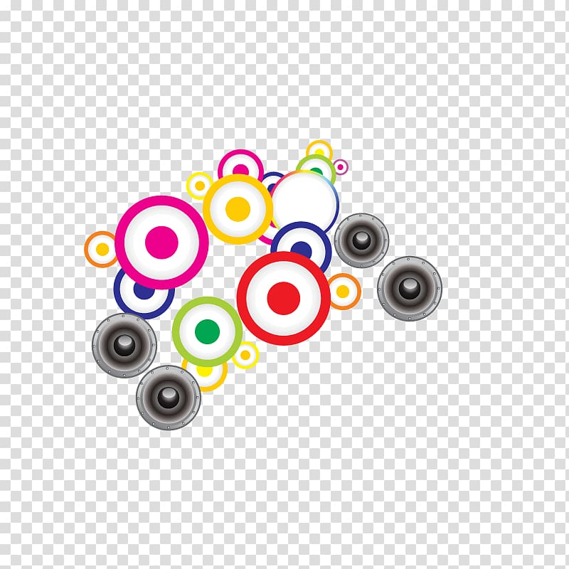 Circle Disk Color, music speaker Dot transparent background PNG clipart