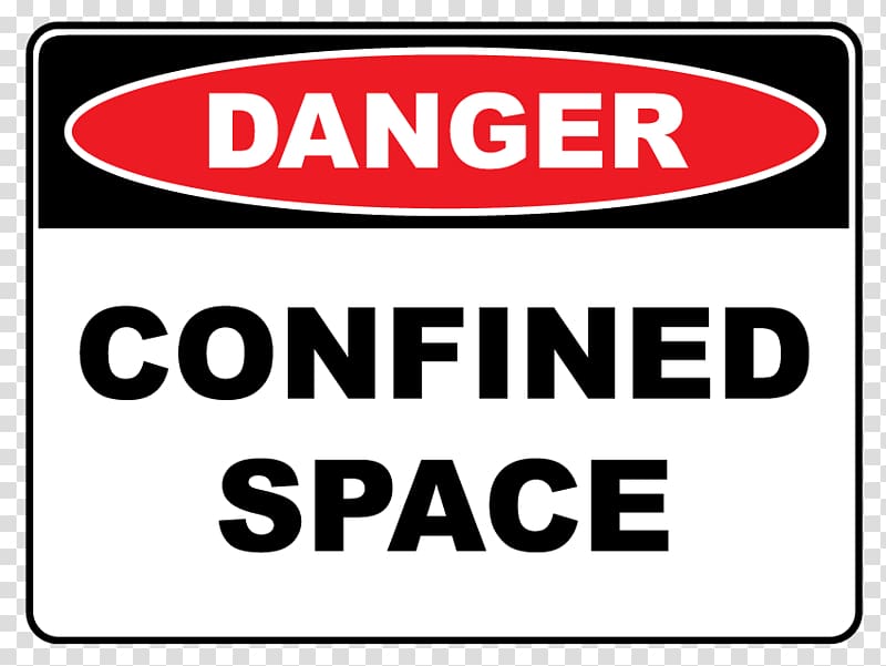 Confined space Hazard Safety Risk Sign, metal business cards transparent background PNG clipart