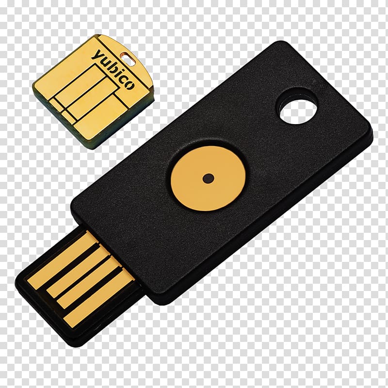 YubiKey Universal 2nd Factor Two factor authentication, key transparent background PNG clipart