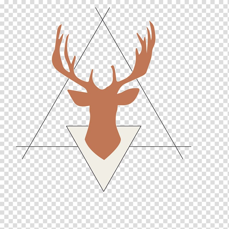 Rudolph Reindeer Silhouette , Antler triangle border transparent background PNG clipart