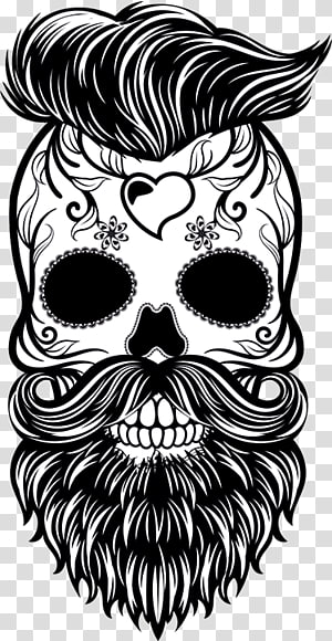 Hipster, gray mustache transparent background PNG clipart