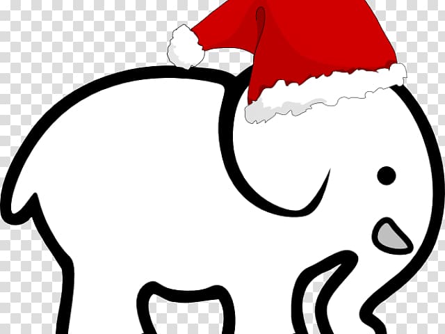 White elephant gift exchange Santa Claus Christmas Day, Elephant Skin Rug transparent background PNG clipart