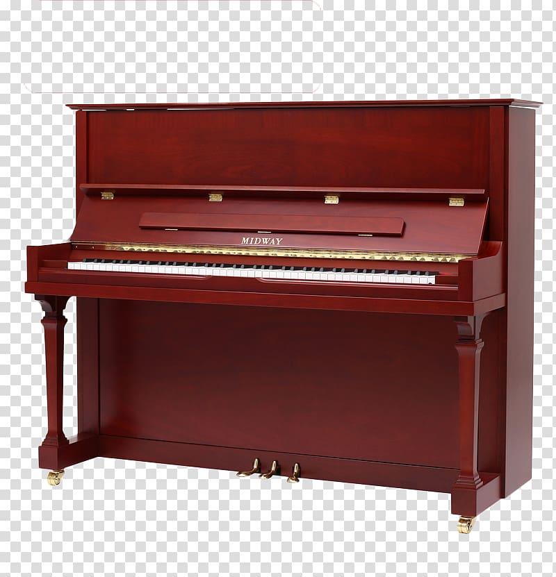 Shanghai Digital piano Electric piano Steinway & Sons, US Dulwich (MIDWAY) brown upright piano transparent background PNG clipart