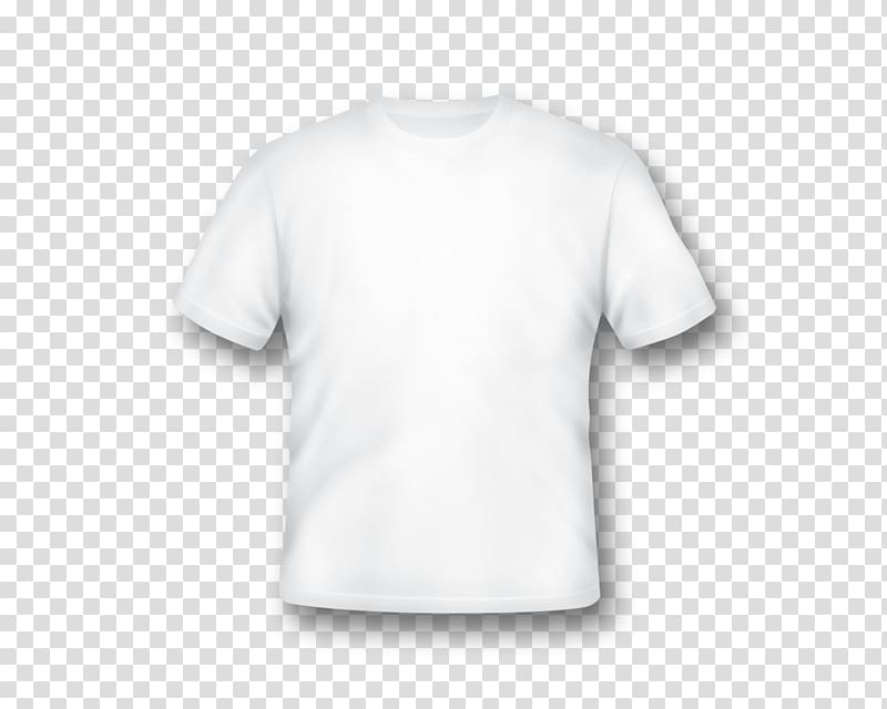 white crew-neck t-shirt illustration, Printed T-shirt Sleeve Clothing, Blank White T-Shirt Template transparent background PNG clipart