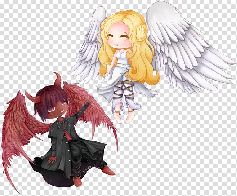 angel and devil drawings
