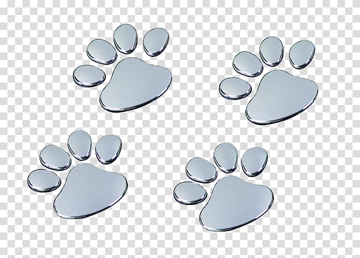 Pug Dog Blue Paw, Shiny three-dimensional dog footprints transparent background PNG clipart