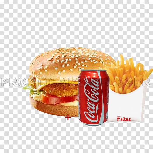 Diet Coke Coca-Cola Fizzy Drinks Pronto pizza Burger, fish burger transparent background PNG clipart