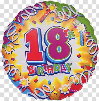 18th birthday illustration, Happy 18th Birthday transparent background PNG clipart