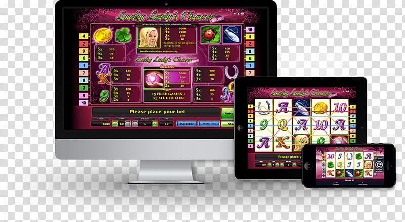 Online Casino Slot machine Microgaming Spielautomat, Lucky Lady's Charm Deluxe transparent background PNG clipart