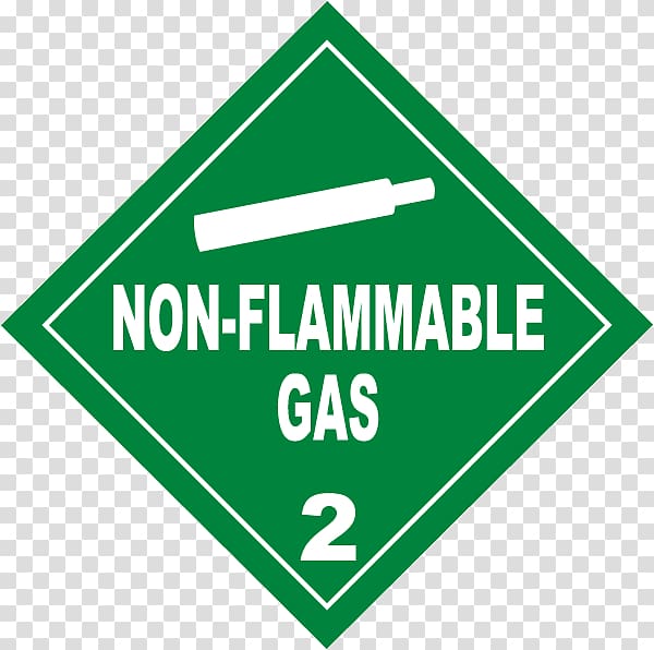 HAZMAT Class 2 Gases Dangerous goods Combustibility and flammability Placard, non-toxic transparent background PNG clipart