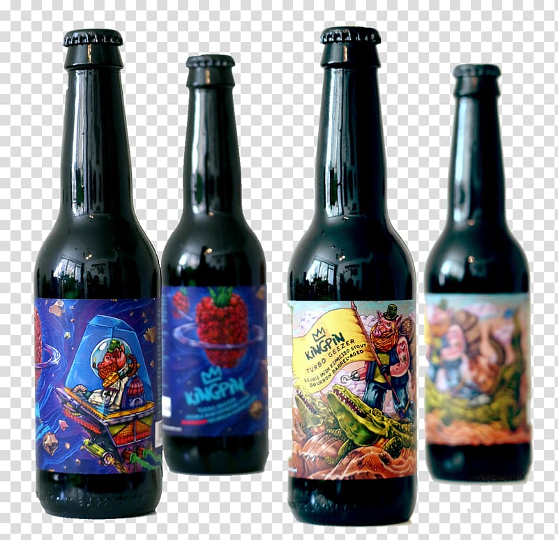 Ale Bottle Drink Label Brewery, Creative bottle transparent background PNG clipart