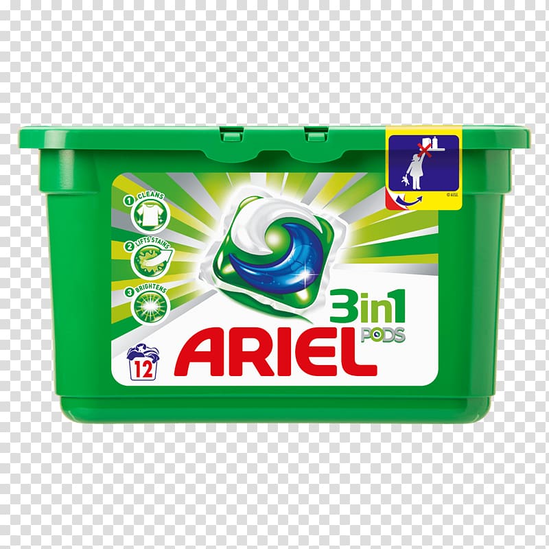 Ariel Laundry detergent pod Stain, washing powder transparent background PNG clipart
