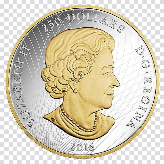 Silver coin Gold plating Canada, Royal Canadian Mint transparent background PNG clipart