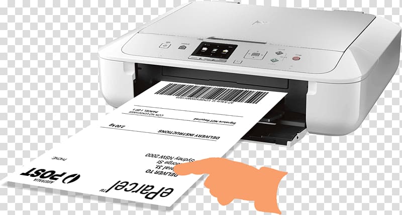 Inkjet printing Paper Label printer DHL EXPRESS, box transparent background PNG clipart
