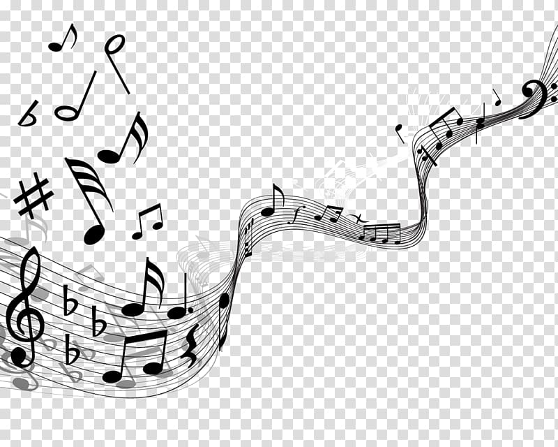 music notes floating material transparent background PNG clipart