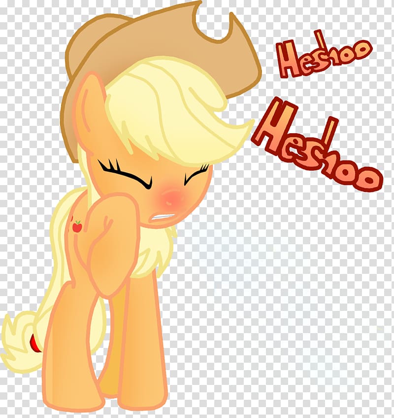 Applejack Pony Sneeze Art Nose, sneeze transparent background PNG clipart