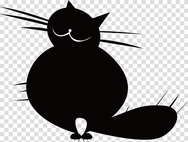 Black cat Kitten Silhouette, Silhouette Cat transparent background PNG clipart