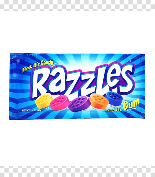 Chewing gum Razzles Candy Flavor Dubble Bubble, and imported snacks transparent background PNG clipart