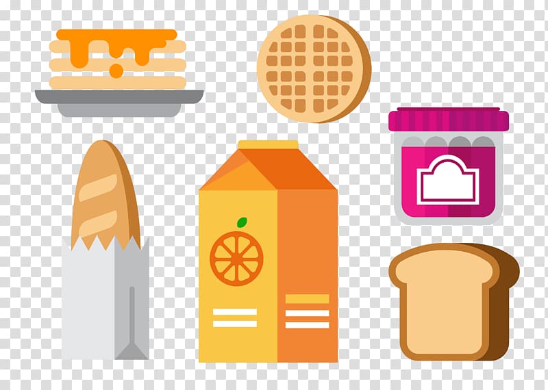 Breakfast Fast food Euclidean Icon, Breakfast food icon elements transparent background PNG clipart