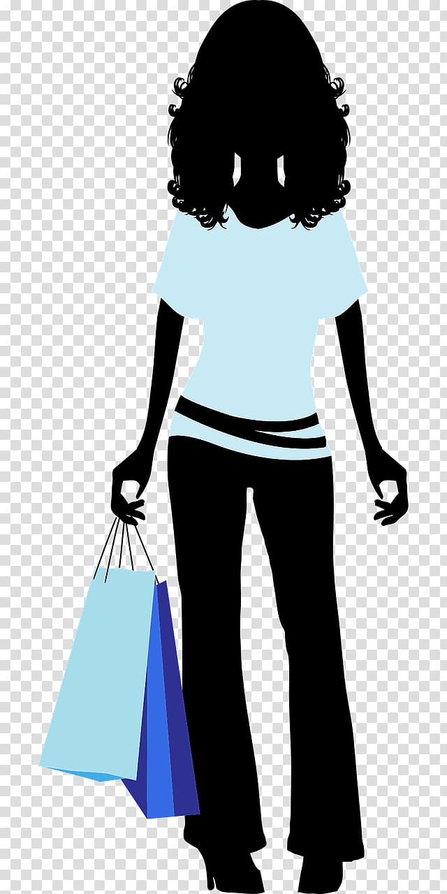 Shopping Silhouette Woman Girl , women bag transparent background PNG clipart