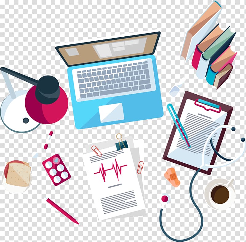 blue and white laptop computer illustration, Health Care Medicine Hospital Physician Pharmacy, Laptop and stethoscope transparent background PNG clipart