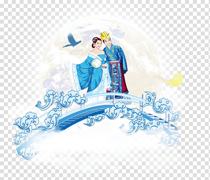 Qixi Festival u9d72u6a4b, bridge transparent background PNG clipart