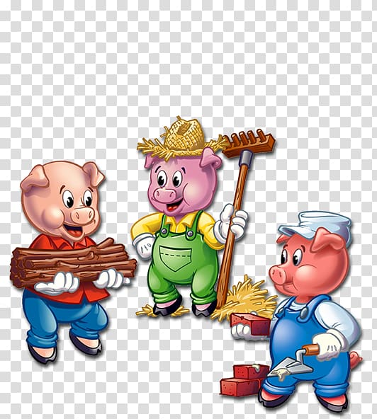 Domestic pig Goldilocks and the Three Bears The Three Little Pigs , Three Little Pigs] transparent background PNG clipart