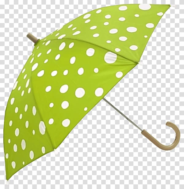green and white polka-dot folding umbrella illustration, Green White Dots Umbrella transparent background PNG clipart