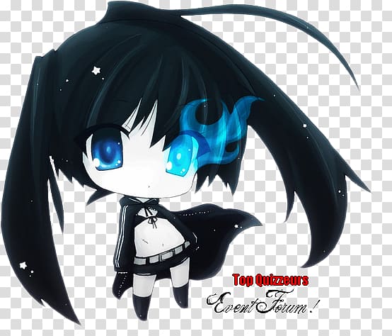 Black Rock Shooter Hatsune Miku Anime Manga Chibi, hatsune miku transparent background PNG clipart