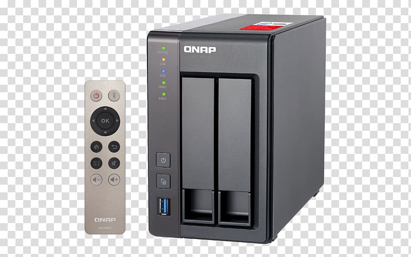 Network Storage Systems QNAP TS-251+ QNAP Systems, Inc. Qnap TS-253A-4G 2 Bay Nas QNAP TS-239 Pro II+ Turbo NAS NAS server, SATA 3Gb/s, others transparent background PNG clipart