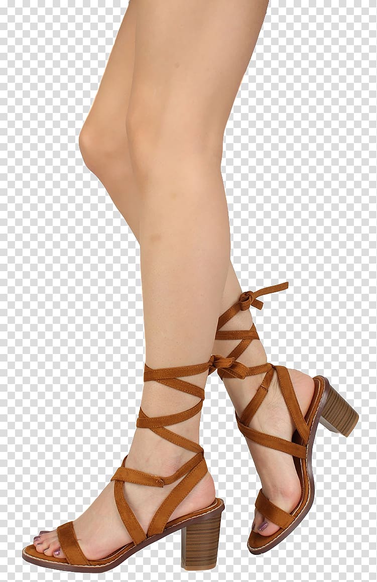 High-heeled shoe Calf Boot Sandal, Platform Shoes transparent background PNG clipart