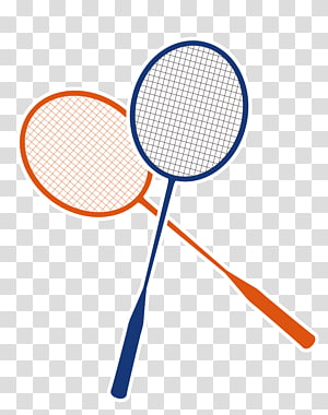 Badmintonracket Badmintonracket, Hand-painted badminton racket transparent background PNG clipart thumbnail