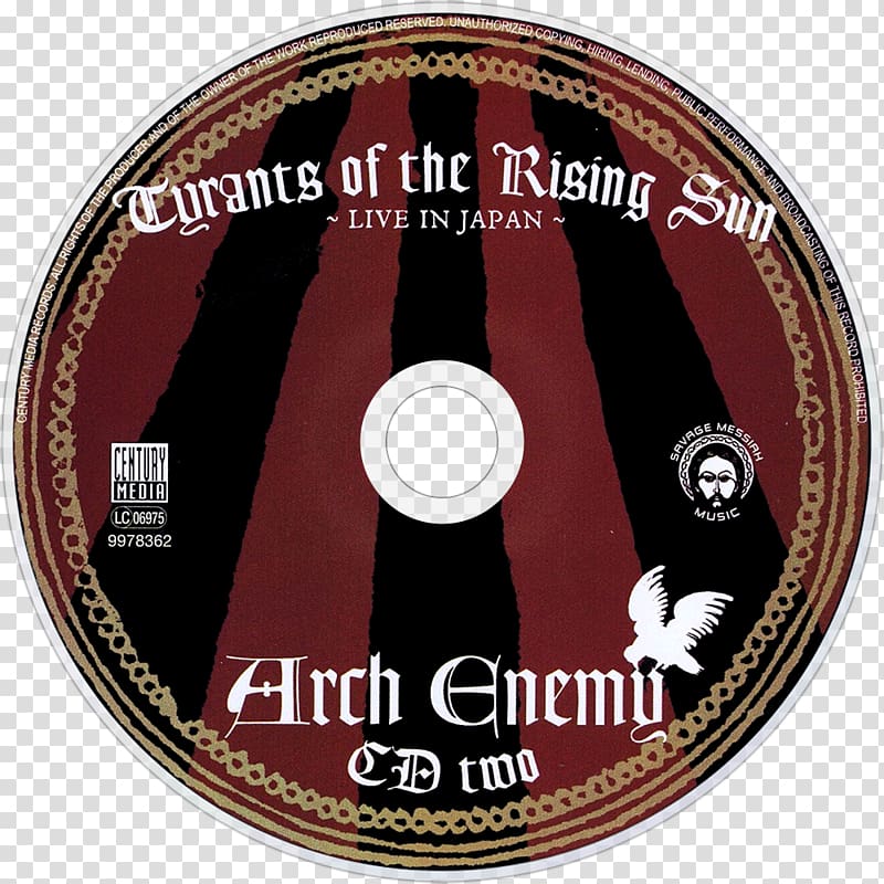 Tyrants of the Rising Sun: Live in Japan Arch Enemy Music Tyrants of the Rising Sun, Live in Japan Album, dvd transparent background PNG clipart