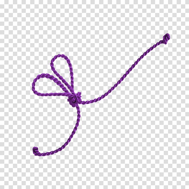 Rope Shoelace knot Ribbon , Purple rope transparent background PNG clipart