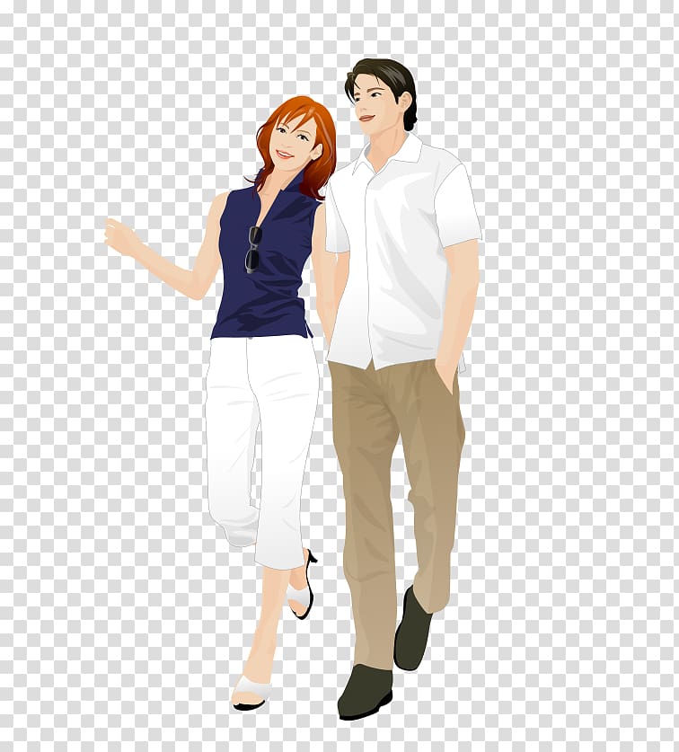 couple, Cartoon couple transparent background PNG clipart