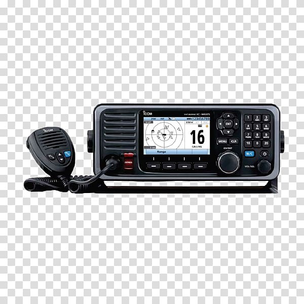 Marine VHF radio Digital selective calling Automatic identification system Very high frequency Icom Incorporated, radio transparent background PNG clipart